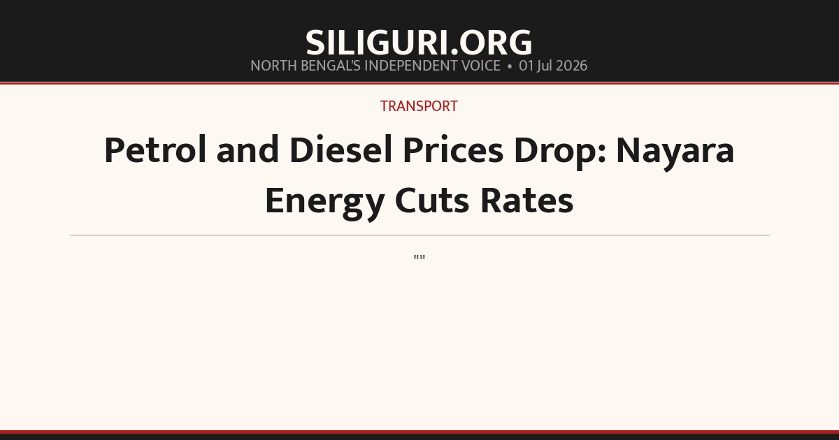 Petrol and Diesel Prices Drop: Nayara Energy Cuts Rates