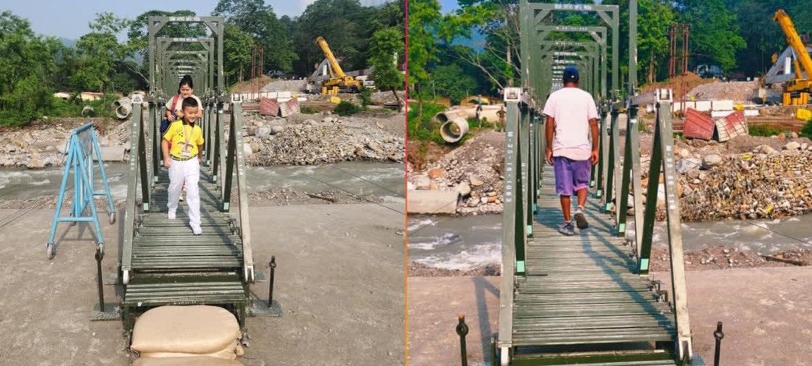 Army builds new footbridge to link Siliguri and Mirik