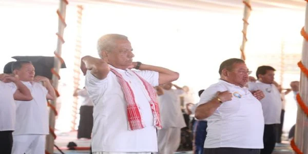 Sikkim Governor Leads Yoga Day Event at Ridge Park