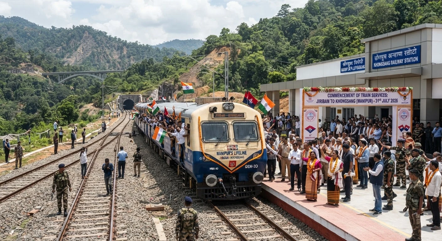 Manipur Jiribam Khongsang Rail Line Services Resume
