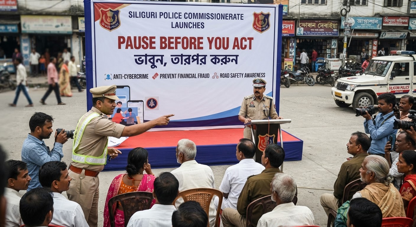 Siliguri Police Start Campaign To Stop Cybercrime And Accidents