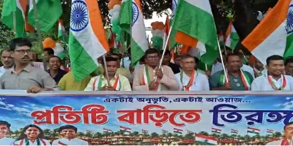 Leaders Join Har Ghar Tiranga Rally in Naxalbari