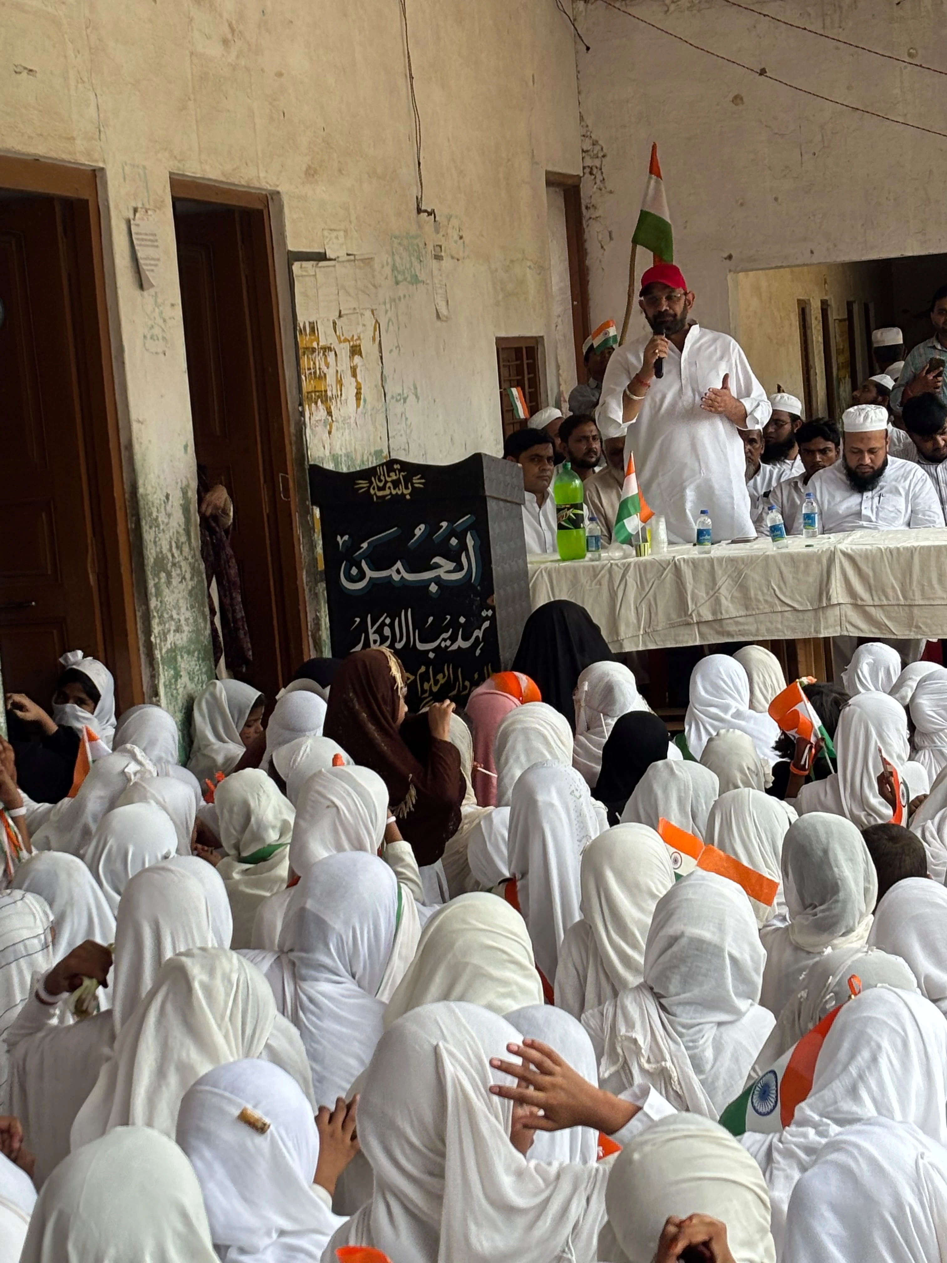 MLA Pankaj Malik Hoists Flag at Girls Madrasa in Muzaffarnagar