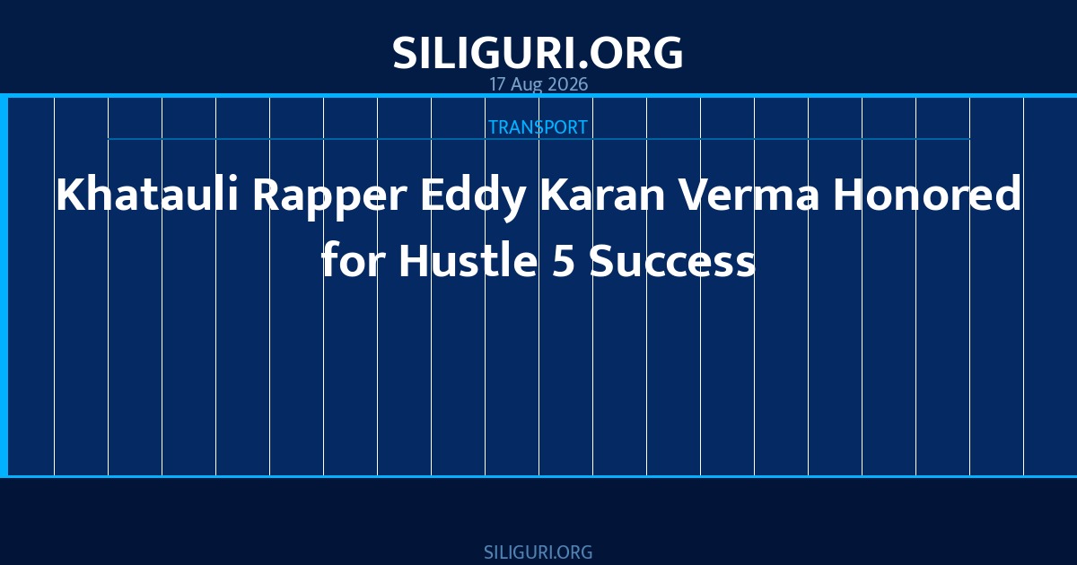 Khatauli Rapper Eddy Karan Verma Honored for Hustle 5 Success