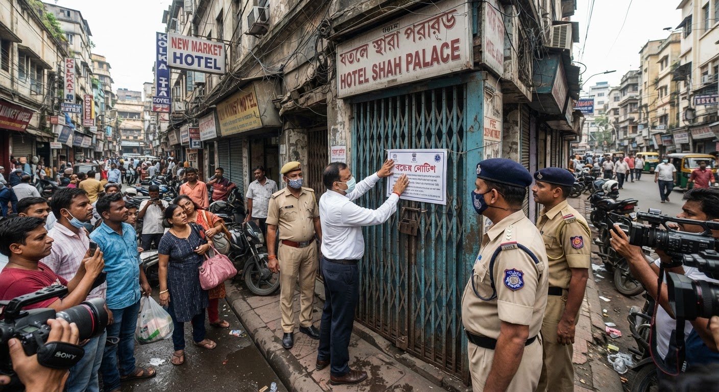 Kolkata New Market Seals 11 Hotels Over Safety Rules