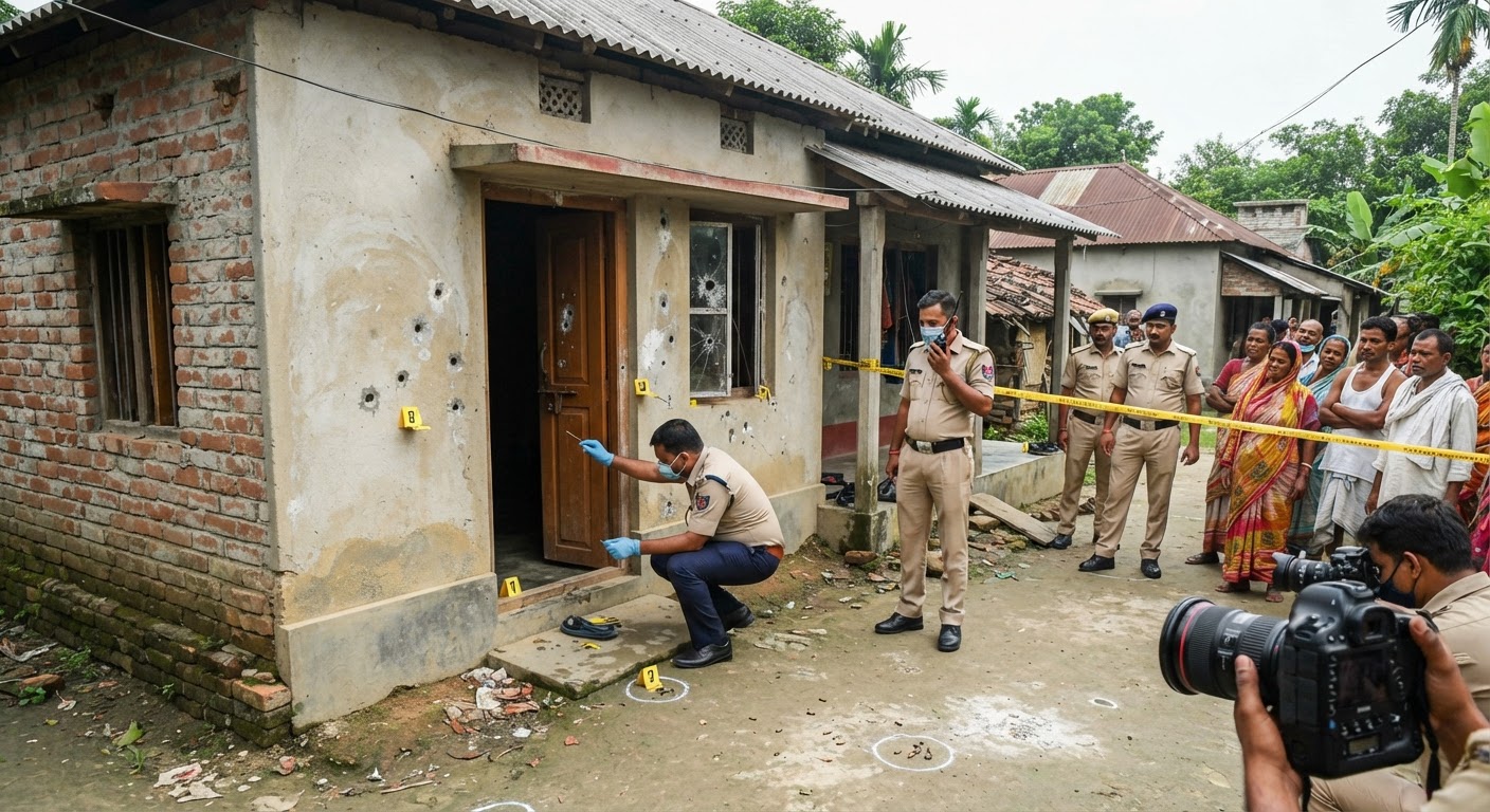 BJP Leader House Fired At In Sandeshkhali