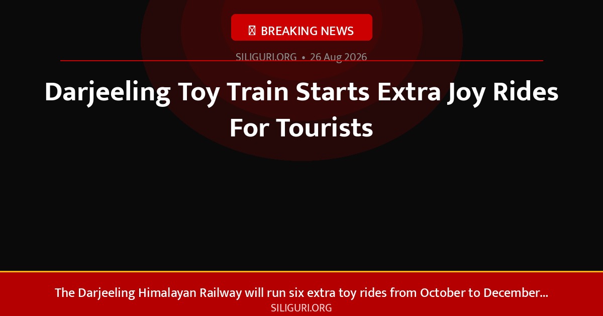 Darjeeling Toy Train Starts Extra Joy Rides For Tourists