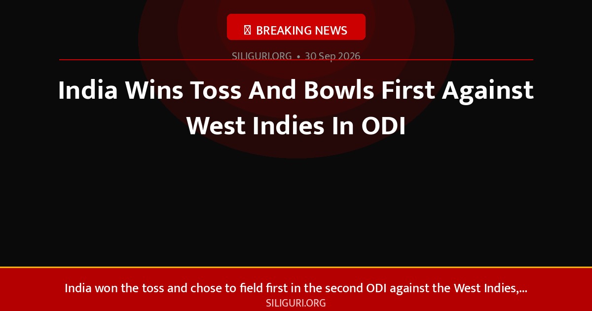 India Wins Toss And Bowls First Against West Indies In ODI